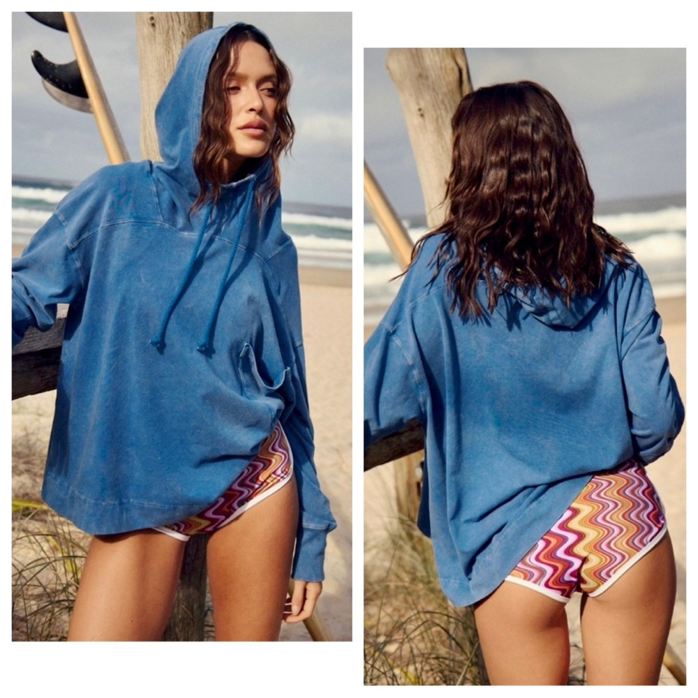 FP Movement by Free People Washed Blue Hoodie